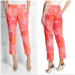 J.Crew collection neon floral print ponte pant